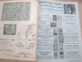 Kotiliesi 1933 nr 20, kansikuva Rudolf Koivu, Miten kodit selviytyvät pula-ajasta, Kotpuutarhojen syystehtävistä, Minun saunani, Lapsen sairastuessa, ym.