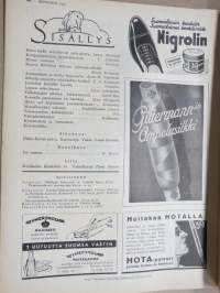 Kotiliesi 1933 nr 20, kansikuva Rudolf Koivu, Miten kodit selviytyvät pula-ajasta, Kotpuutarhojen syystehtävistä, Minun saunani, Lapsen sairastuessa, ym.