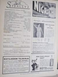 Kotiliesi 1933 nr 22, kansikuva Rudolf Koivu, Kirje äidille, Kotitalousneuvonnan vastainen järjestäminen, Kaupalliset naiset, Pieniä syitä, isoja seurauksia, ym.