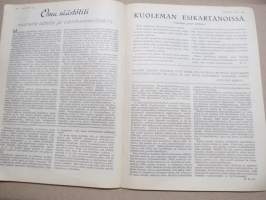 Kotiliesi 1933 nr 21, kansikuva Rudolf Koivu, Ajatusten vaihtoa, Pyhäinpäivänä, Naisen oikeus, Pienen kaupunkihuoneiston sisustaminen, Oma säästötili, ym.