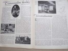 Kotiliesi 1933 nr 21, kansikuva Rudolf Koivu, Ajatusten vaihtoa, Pyhäinpäivänä, Naisen oikeus, Pienen kaupunkihuoneiston sisustaminen, Oma säästötili, ym.