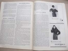 Kotiliesi 1933 nr 21, kansikuva Rudolf Koivu, Ajatusten vaihtoa, Pyhäinpäivänä, Naisen oikeus, Pienen kaupunkihuoneiston sisustaminen, Oma säästötili, ym.