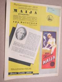 Kotiliesi 1933 nr 21, kansikuva Rudolf Koivu, Ajatusten vaihtoa, Pyhäinpäivänä, Naisen oikeus, Pienen kaupunkihuoneiston sisustaminen, Oma säästötili, ym.