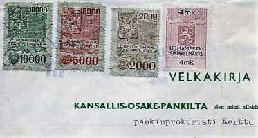 Velkakirja  1963 veromerkein   - velkakirja