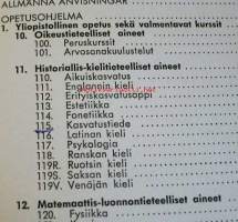 Helsingin seudun Kesäyliopisto  1968