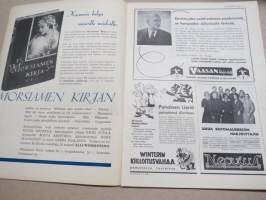 Kotiliesi 1934 nr 1, kansikuva Rudolf Koivu, Uudenvuoden rukous, Taideteollisuusnäyttelyn huonekaluja, Elämä ja syntyminen, Tänä talvena hiihdetään, Jouluvieras, ym.