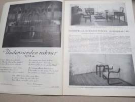 Kotiliesi 1934 nr 1, kansikuva Rudolf Koivu, Uudenvuoden rukous, Taideteollisuusnäyttelyn huonekaluja, Elämä ja syntyminen, Tänä talvena hiihdetään, Jouluvieras, ym.
