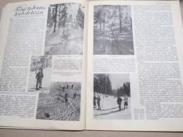 Kotiliesi 1934 nr 1, kansikuva Rudolf Koivu, Uudenvuoden rukous, Taideteollisuusnäyttelyn huonekaluja, Elämä ja syntyminen, Tänä talvena hiihdetään, Jouluvieras, ym.