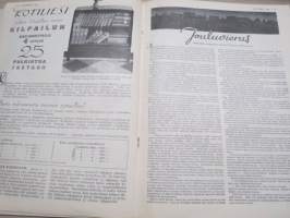 Kotiliesi 1934 nr 1, kansikuva Rudolf Koivu, Uudenvuoden rukous, Taideteollisuusnäyttelyn huonekaluja, Elämä ja syntyminen, Tänä talvena hiihdetään, Jouluvieras, ym.
