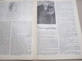 Kotiliesi 1934 nr 1, kansikuva Rudolf Koivu, Uudenvuoden rukous, Taideteollisuusnäyttelyn huonekaluja, Elämä ja syntyminen, Tänä talvena hiihdetään, Jouluvieras, ym.