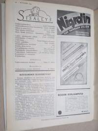 Kotiliesi 1934 nr 1, kansikuva Rudolf Koivu, Uudenvuoden rukous, Taideteollisuusnäyttelyn huonekaluja, Elämä ja syntyminen, Tänä talvena hiihdetään, Jouluvieras, ym.