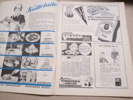 Kotiliesi 1934 nr 6, kansikuva Rudolf Koivu, Perheenemäntä ja sairas kotiapulainen, Ja taas sinä roskaat, Mitä teen ruusuilleni tähän aikaan?, Hiihtotakki, ym.