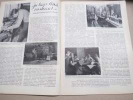 Kotiliesi 1934 nr 6, kansikuva Rudolf Koivu, Perheenemäntä ja sairas kotiapulainen, Ja taas sinä roskaat, Mitä teen ruusuilleni tähän aikaan?, Hiihtotakki, ym.