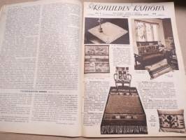 Kotiliesi 1934 nr 10, kansikuva Rudolf Koivu, Olemassaolomme perusteita, Nykyajan ihmisten ruokajärjestelmä, Kaikkien kesien juhlapuku, Emäntien lepopäivä, ym.
