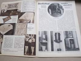 Kotiliesi 1934 nr 10, kansikuva Rudolf Koivu, Olemassaolomme perusteita, Nykyajan ihmisten ruokajärjestelmä, Kaikkien kesien juhlapuku, Emäntien lepopäivä, ym.