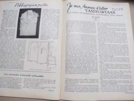 Kotiliesi 1934 nr 10, kansikuva Rudolf Koivu, Olemassaolomme perusteita, Nykyajan ihmisten ruokajärjestelmä, Kaikkien kesien juhlapuku, Emäntien lepopäivä, ym.