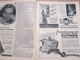 Kotiliesi 1934 nr 18, kansikuva Raumalainen nyplääjämuori, Eräät osattomksi jääneet, Huonekalujen ryhmittelystä, Kiinalaista ruokaa, Phlox leimukukka, ym.