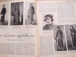 Kotiliesi 1934 nr 18, kansikuva Raumalainen nyplääjämuori, Eräät osattomksi jääneet, Huonekalujen ryhmittelystä, Kiinalaista ruokaa, Phlox leimukukka, ym.