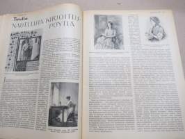 Kotiliesi 1935 nr 3, kansikuva Martta Wendelin, Kuka on oikea Pityu?, Kuolemisen taito on elämäntaidon kypsyysnäyte, Nuorten parien koteja, Vieraskoreutta, ym.