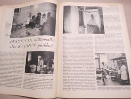 Kotiliesi 1935 nr 3, kansikuva Martta Wendelin, Kuka on oikea Pityu?, Kuolemisen taito on elämäntaidon kypsyysnäyte, Nuorten parien koteja, Vieraskoreutta, ym.