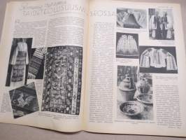 Kotiliesi 1935 nr 6, kansikuva Martta Wendelin, Mikä on ihmiselle tärkeintä elämässä?, Perheenemäntä kotiapulaisensa työnjohtajana, Työhulluus, Kultatähkäpäivä!, ym.