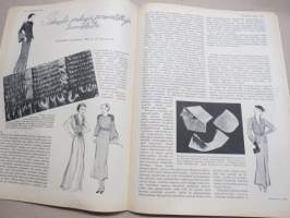 Kotiliesi 1935 nr 6, kansikuva Martta Wendelin, Mikä on ihmiselle tärkeintä elämässä?, Perheenemäntä kotiapulaisensa työnjohtajana, Työhulluus, Kultatähkäpäivä!, ym.