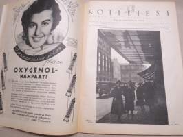 Kotiliesi 1935 nr 18, kansikuva Martta Wendelin, Koululaistemme ravinto, Sisustustaiteen ja arkkitehtuurin uusista kauneusarvoista, Kauniita katseltaviksi, ym.