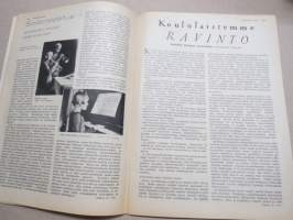 Kotiliesi 1935 nr 18, kansikuva Martta Wendelin, Koululaistemme ravinto, Sisustustaiteen ja arkkitehtuurin uusista kauneusarvoista, Kauniita katseltaviksi, ym.