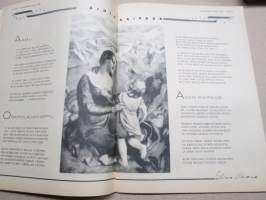 Kotiliesi 1936 nr 24 Kotilieden joulu, Kansikuva Martta Wendelin, Joulun tarina lasten värittämänä, P.E. Svinhufvud - Linnan juhlilta joulurauhaan, Äidin kaipaus, ym