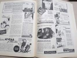 Kotiliesi 1936 nr 24 Kotilieden joulu, Kansikuva Martta Wendelin, Joulun tarina lasten värittämänä, P.E. Svinhufvud - Linnan juhlilta joulurauhaan, Äidin kaipaus, ym