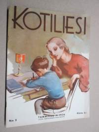 Kotiliesi 1936 nr 2, kansikuva Martta Wendelin, Onnellinen vanki, Kodin töitä ja harrastuksia, Parempia perspektiivejä, Kansantaiteesta ja kotiteollisuudesta, ym.