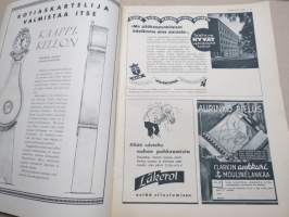 Kotiliesi 1936 nr 2, kansikuva Martta Wendelin, Onnellinen vanki, Kodin töitä ja harrastuksia, Parempia perspektiivejä, Kansantaiteesta ja kotiteollisuudesta, ym.