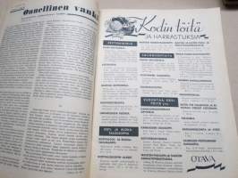 Kotiliesi 1936 nr 2, kansikuva Martta Wendelin, Onnellinen vanki, Kodin töitä ja harrastuksia, Parempia perspektiivejä, Kansantaiteesta ja kotiteollisuudesta, ym.