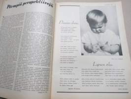 Kotiliesi 1936 nr 2, kansikuva Martta Wendelin, Onnellinen vanki, Kodin töitä ja harrastuksia, Parempia perspektiivejä, Kansantaiteesta ja kotiteollisuudesta, ym.