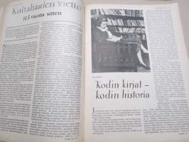 Kotiliesi 1936 nr 2, kansikuva Martta Wendelin, Onnellinen vanki, Kodin töitä ja harrastuksia, Parempia perspektiivejä, Kansantaiteesta ja kotiteollisuudesta, ym.