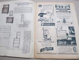 Kotiliesi 1937 nr 1, kansikuva Tammikuun aurinkoa, Hänen ranskalainen vaimonsa, Minä ja mieheni, Ritoniemen emäntä, Leikattiin vuosi 1936, Tuulia - Kaksi Katria, ym.