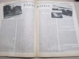 Kotiliesi 1937 nr 1, kansikuva Tammikuun aurinkoa, Hänen ranskalainen vaimonsa, Minä ja mieheni, Ritoniemen emäntä, Leikattiin vuosi 1936, Tuulia - Kaksi Katria, ym.