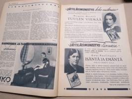 Kotiliesi 1937 nr 23, kansikuva Martta Wendelin, Laki turvaa kotirauhan, Murtaako koulu elintarmon?, Kuihtuuko kansamme luova käsityötaito?, Rakkaita leluja, ym.