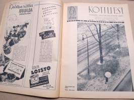 Kotiliesi 1937 nr 23, kansikuva Martta Wendelin, Laki turvaa kotirauhan, Murtaako koulu elintarmon?, Kuihtuuko kansamme luova käsityötaito?, Rakkaita leluja, ym.