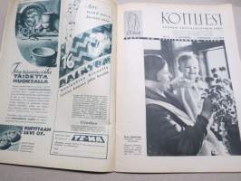 Kotiliesi 1937 nr 9, kansikuva Äitien juhlapävänä, Vanhuuden turvaa kaikille, Säännöllinen rytmi elämällemme?, Messuilta, Äitienpäivän äiti, Minna Canth, ym.