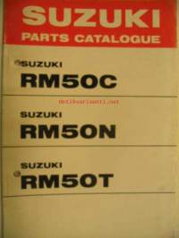 Suzuki RM50C 50N 50T 1980 parts catalogue varaosaluettelo