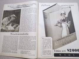 Kotiliesi 1943 nr 21, kansikuva Doris Bengtström, Tyttärien kerho, Lapsemme ja ajanviete-elokuva, Hulda Kontturi - Pukukankaisiin yhdistämme villaa ja pellavaa, ym.