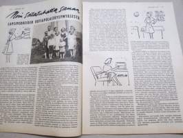 Kotiliesi 1943 nr 21, kansikuva Doris Bengtström, Tyttärien kerho, Lapsemme ja ajanviete-elokuva, Hulda Kontturi - Pukukankaisiin yhdistämme villaa ja pellavaa, ym.