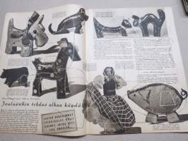 Kotiliesi 1943 nr 21, kansikuva Doris Bengtström, Tyttärien kerho, Lapsemme ja ajanviete-elokuva, Hulda Kontturi - Pukukankaisiin yhdistämme villaa ja pellavaa, ym.