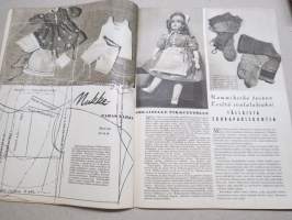 Kotiliesi 1943 nr 21, kansikuva Doris Bengtström, Tyttärien kerho, Lapsemme ja ajanviete-elokuva, Hulda Kontturi - Pukukankaisiin yhdistämme villaa ja pellavaa, ym.