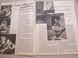 Kotiliesi 1943 nr 21, kansikuva Doris Bengtström, Tyttärien kerho, Lapsemme ja ajanviete-elokuva, Hulda Kontturi - Pukukankaisiin yhdistämme villaa ja pellavaa, ym.