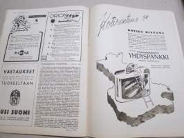Kotiliesi 1943 nr 21, kansikuva Doris Bengtström, Tyttärien kerho, Lapsemme ja ajanviete-elokuva, Hulda Kontturi - Pukukankaisiin yhdistämme villaa ja pellavaa, ym.