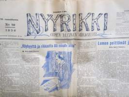 Nyyrikki - Suomen yleinen viikkolehti 1936 nr 50 -ajanvietelehti