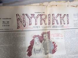 Nyyrikki - Suomen yleinen viikkolehti 1936 nr 42 -ajanvietelehti