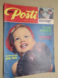 Koti-Posti 1965 nr 12, James Bondin Korpilaki, Grafologi ja runotyttö, Kehän kauhu kokeessa, Outokummun Robertino, Perintöprinsessan hopeataala, Noidankehä, ym.